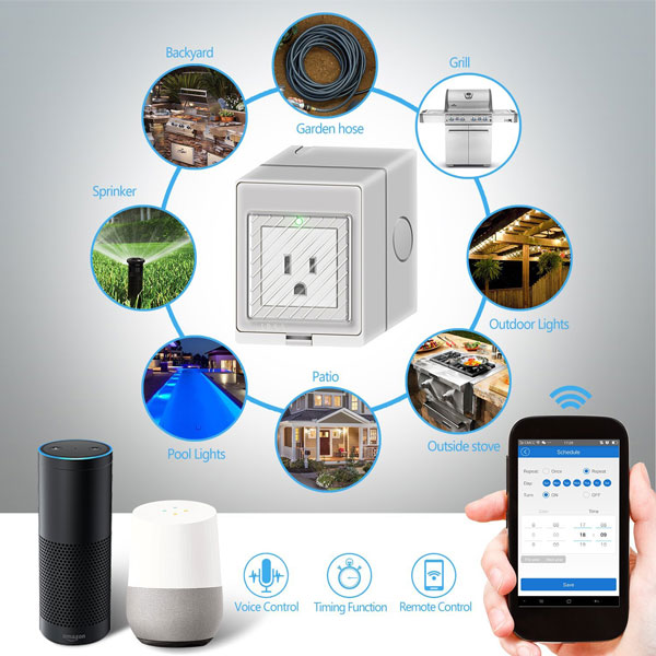 Upkj Outdoor Wifi Smart Plug Works With Alexa Connected Crib Upkj Outdoor Wifi Smart Plug Works With Alexa