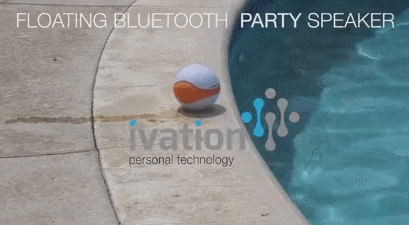 Ivation Bluetooth Swimming Pool Floating Speaker